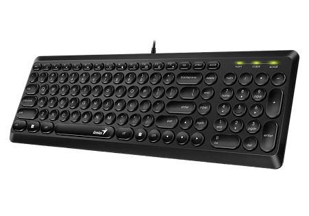 Клавиатура Genius SlimStar Q200, Проводное, Чёрный