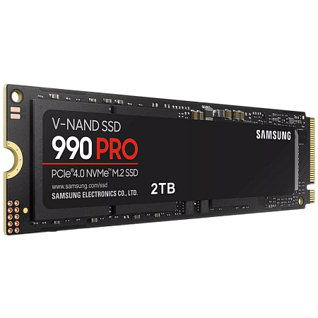 .M.2 NVMe SSD 2.0TB Samsung 990 PRO [PCIe 4.0 x4, R/W:7450/6900MB/s, 1400K/1550K IOPS, 1.2PB, 3DTLC]