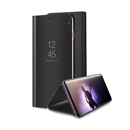 Helmet Case Mirror Flip Samsung A9(2018), Black