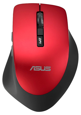 Wireless Mouse Asus WT425, 1000-1600 dpi, 6 buttons, Ergonomic, 82g, Silent, 1xAA, 2.4Ghz, Red