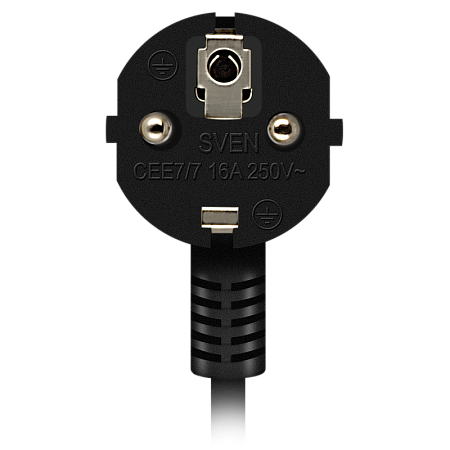 Surge Protector   6 Sockets,  3.0m,  Sven "SF-06L", BLACK, Retail color box, flame-retardant