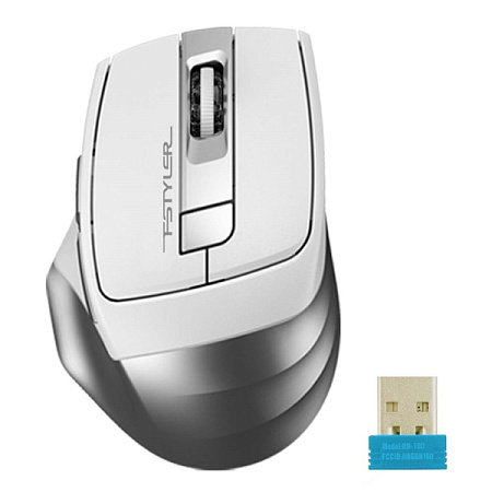 Wireless Mouse A4Tech FB35, 1200-2000 dpi, 6 buttons, 96g, Ergonomic, Programmable, 1xAA, BT+2.4Ghz,