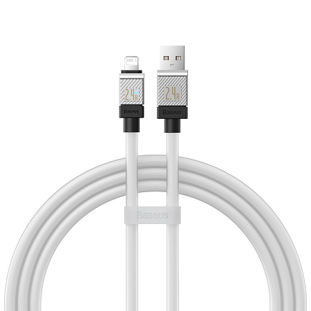 Baseus Cable CoolPlay Series USB-A to Lightning 2.4A 12W 1m, White