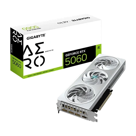 Видеокарта Gigabyte GV-N5060AERO OC-8GD, 8GB GDDR7 128бит,процессоры ,оперативная память, ssd, M2, hdd, кейсы