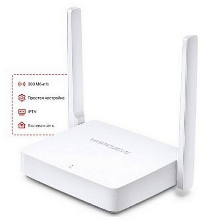Wi-Fi N MERCUSYS Router, "MW301R", 300Mbps, 2x5dBi Antennas, 2xLAN Ports Wi-Fi N MERCUSYS Router, "MW301R", 300Mbps, 2x5dBi Antennas, 2xLAN Ports