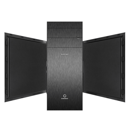 Case EATX GAMEMAX Silent Max, w/o PSU, 0.8mm, 6x120mm fans. PWM Hub, Card Reader, Sound Insulation, 