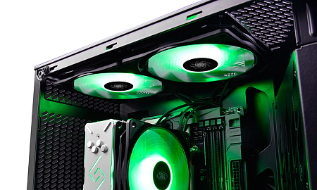 PC Case Fan Deepcool RF 140 – 2 in 1, 140x140x26mm, 19.8-24dBA, 64.13CFM, 500-1200RPM, PWM, RGB