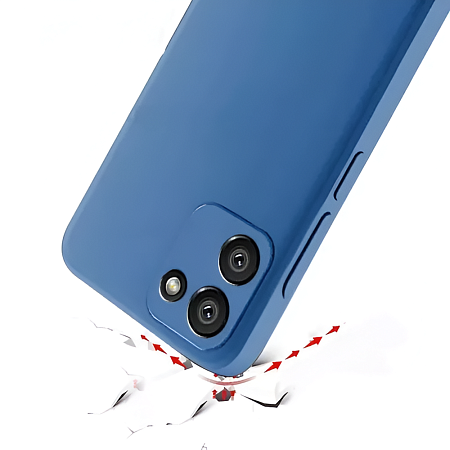 Helmet Case Liquid Silicone Samsung A03, Blue Helmet Case Liquid Silicone Samsung A03, Blue