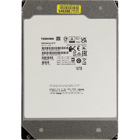 3.5" HDD 18.0TB-SATA- 512MB  Toshiba Cloud-Scale Capacity (MG09ACA18TE), Enterprise, CMR, 7200rpm, 2
