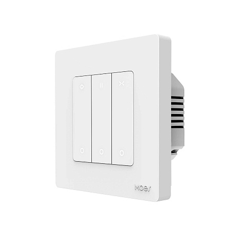 Moes Zigbee + RF Star Ring Curtain Switch 3A (Neutral Required), White