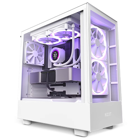 Case ATX NZXT H5 Elite, 2x140mm RGB & 1x120mm, RGB Hub, Front&Side Tempered Glass, Dust Filter, 1xUS