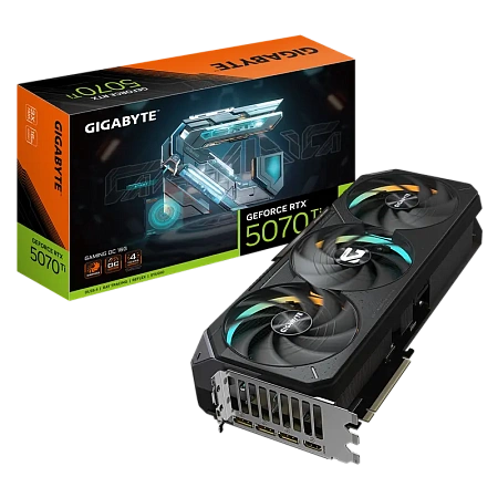 Видеокарта Gigabyte GeForce RTX 5070 Ti Gaming OC, 16GB GDDR7 256бит (GV-N507TGAMING ОС-16GD),процессоры ,оперативная память, ssd, M2, hdd, кейсы