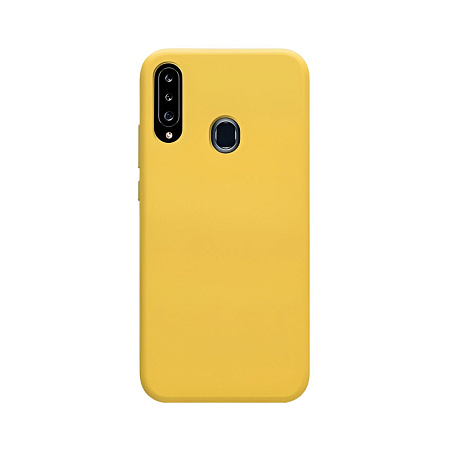 Helmet Case Liquid Silicone Samsung A20S, Yellow Helmet Case Liquid Silicone Samsung A20S, Yellow
