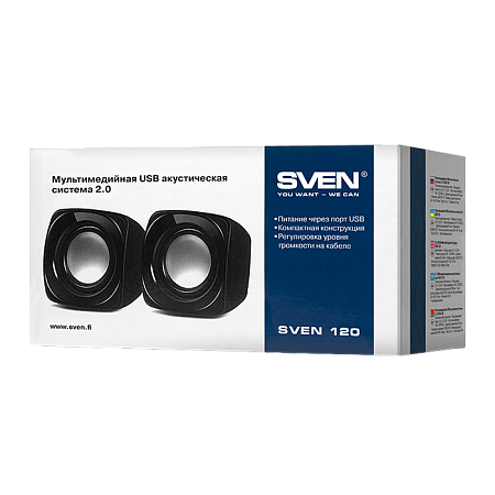Speakers SVEN "120" Black, 5w, USB power