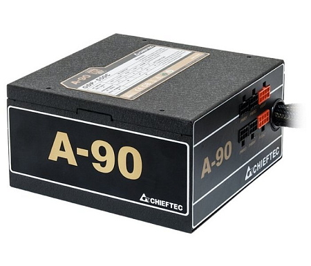 Power Supply ATX 750W Chieftec A-90 GDP-750C, 90+, 140mm, Active PFC, Semi-modular, Black
