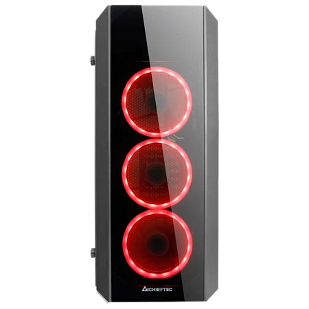 Case ATX Chieftec SCORPION II, w/o PSU, 0,6mm, 4x120mm RGB Ring, Front & Side Tempered Glass, 2xUSB3