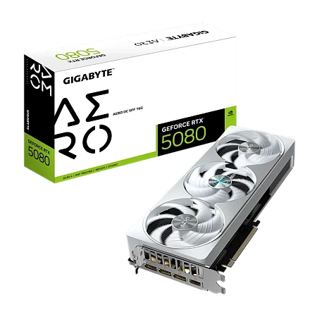 Видеокарта Gigabyte GV-N5080AERO OC-16GD, 16 ГБ GDDR7 256бит,процессоры ,оперативная память, ssd, M2, hdd, кейсы