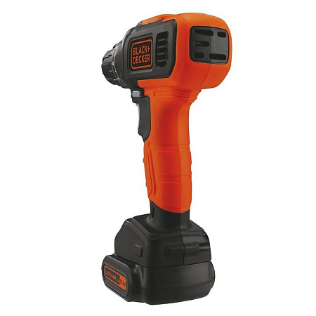 Drill/Driver Black+Decker (BCD7122CK-RU) 10.8V Li-Ion 2x1.5 Ah + Kitbox, 2 Speed 0-1400 rpm, LED, 26