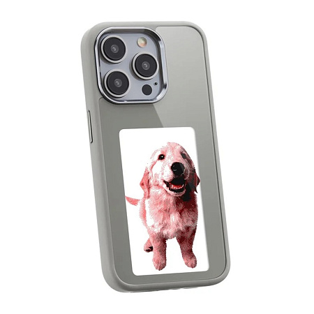 DIY Ink Screen Phone Case, 14 Pro Max,Grey