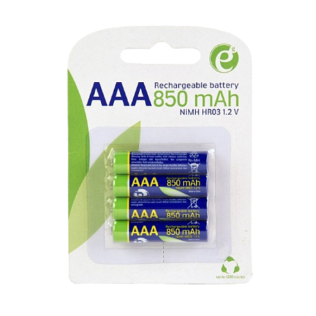 AAA  850mAh, Blister*4, Energenie, Ni-MH, EG-BA-AAA8R4-01