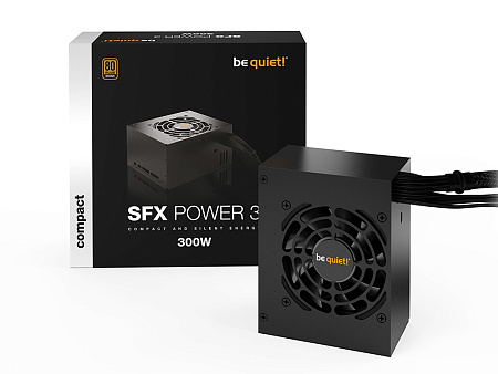 Power Supply SFX 300W be quiet! POWER 3, 80+ Bronze, 80mm, Active PFC, DC/DC, Temperature control fa