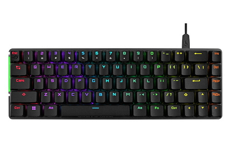Gaming Keyboard Asus ROG Falchion Ace, Mechanical, 65% layout, ROG NX Red, PBT, RGB, Macro Keys, USB