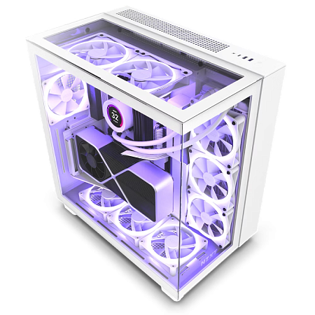 Case ATX NZXT H9 Elite, 3x120mm RGB & 1x120mm, RGB Hub, Dual-Chamber, Front&Side&Top Tempered Glass,