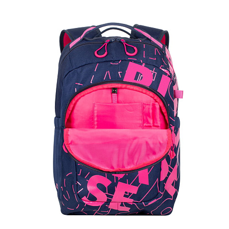 Backpack Rivacase 5430, for Laptop 15,6" & City bags, Dark Blue/Pink