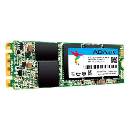 .M.2 SATA SSD  256GB ADATA Ultimate SU800 [80mm, R/W:560/520MB/s, 80K IOPS, SM2258, 3D TLC]