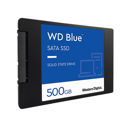 2.5" SATA SSD  500GB  WD Blue  (WDS500G2B0A) [R/W:560/530MB/s, 95/84K IOPS, 3D-NAND TLC BiCS3]