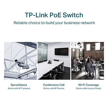 28-port Gigabit EasySmart PoE+ Switch TP-LINK "TL-SG1428PE", 24xPoE+ ports, 2xSFP Slots, 250W Budget