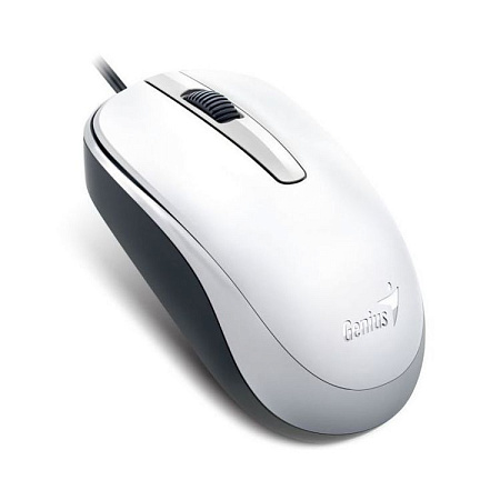 Mouse Genius DX-120, 1200 dpi, 3 buttons, Ambidextrous, 85g, 1.5m, USB, White