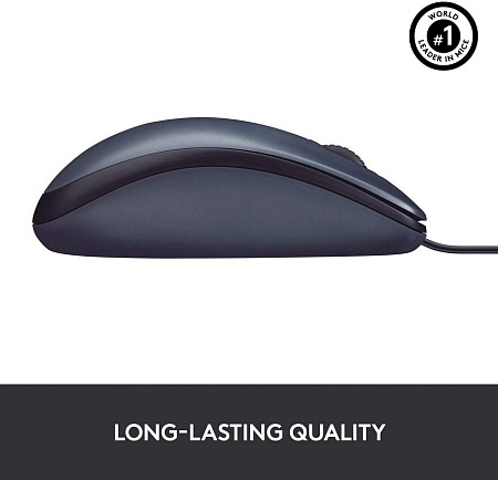 Mouse Logitech B100 OEM, 1000 dpi, 3 buttons, Ambidextrous, 90g, 1,8m, USB, Black Mouse Logitech B100 OEM, 1000 dpi, 3 buttons, Ambidextrous, 90g, 1,8m, USB, Black