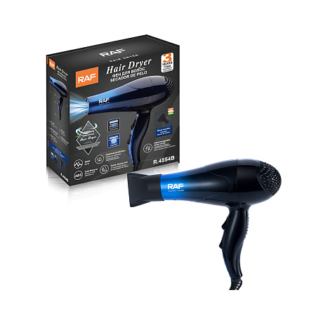 Raf Hair Dryer R.4554B, 900W, Blue Raf Hair Dryer R.4554B, 900W, Blue