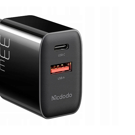 Mcdodo Wall Charger 1xUSB 1xType-C with Cable Type-C toType-C 33W, Black