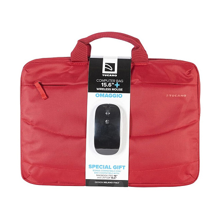 Tucano Bag Idea 15.6" + Wireless Mouse, Red