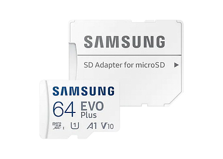 Карта памяти Samsung EVO Plus MicroSD, 64Гб (MB-MC64KA/EU)