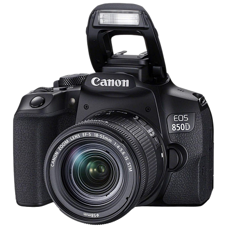 Зеркальный фотоаппарат Canon EOS 850D + EF-S 18-55 IS, Чёрный