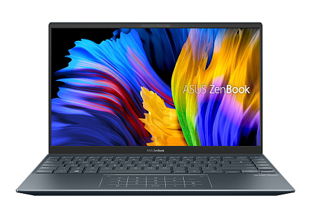 Ноутбук 14" ASUS Zenbook 14 UM425QA, Pine Grey, AMD Ryzen 5 5600H, 16Гб/512Гб, Без ОС