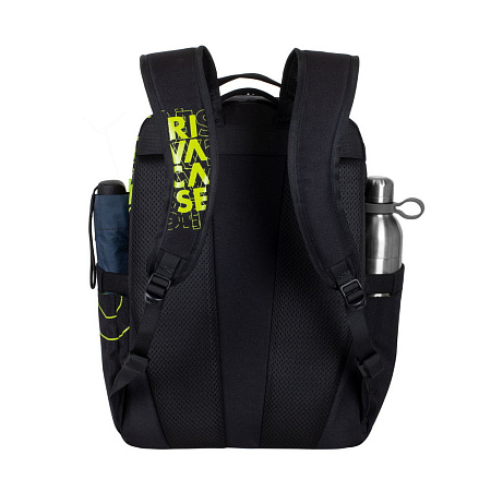 Backpack Rivacase 5430, for Laptop 15,6" & City bags, Black/Lime