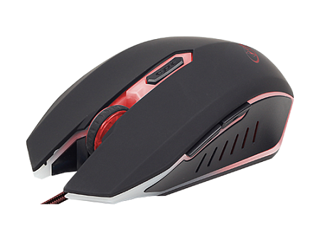 Gembird MUSG-001-R, Gaming Optical Mouse, 2400dpi adjustable, 6 buttons,  Illuminated (Red light) scroll wheel, logo and side accents; Non-slip rubber, клавиатуры ,мышки ,веб камера ,коврики ,флешки , 16gb, 32gb,64gb,128gb,256gb,512,microsd,sd