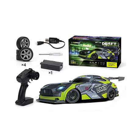 RC Drift Car AMG Scale 1:16, 4WD, 2,4GHZ, Gray