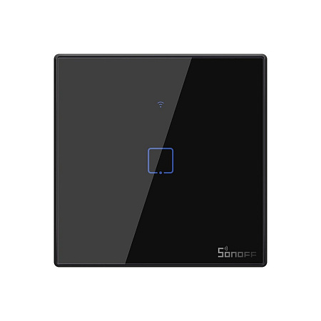 Sonoff Wi-Fi Smart Touch Wall Switch TX Series 1-Gang (Neutral Wire), Black Sonoff Wi-Fi Smart Touch Wall Switch TX Series 1-Gang (Neutral Wire), Black