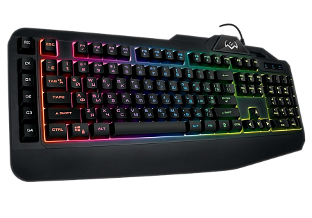 Gaming Keyboard SVEN KB-G8600, Fn keys, G Keys, Programmable, WinLock, RGB, 1.8m, USB, EN/RU, Black Gaming Keyboard SVEN KB-G8600, Fn keys, G Keys, Programmable, WinLock, RGB, 1.8m, USB, EN/RU, Black
