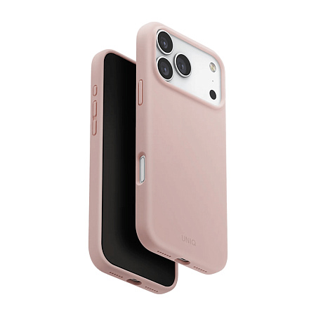 Uniq Case for iPhone 17 Pro Max (2025) 6.9 Hybrid Magclick Lino, Blush Pink