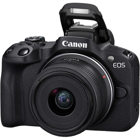 Беззеркальный фотоаппарат Canon EOS R50 Black & RF-S 18-45mm f/4.5-6.3 IS STM KIT, Чёрный