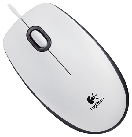 Mouse Logitech M100, 1000 dpi, 3 buttons, Ambidextrous, 90g, 1,8m, USB, White