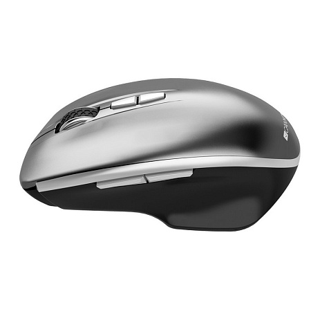 Wireless Mouse Canyon MW-21, Optical, 800-1600dpi, 7 buttons, Ergonomic, Blue LED, 1xAA, Gray