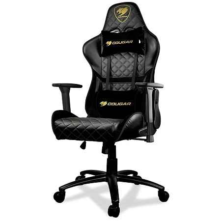 Gaming Chair Cougar ARMOR ONE Royal Black/Gold, User max load up to 120kg / height 145-180cm