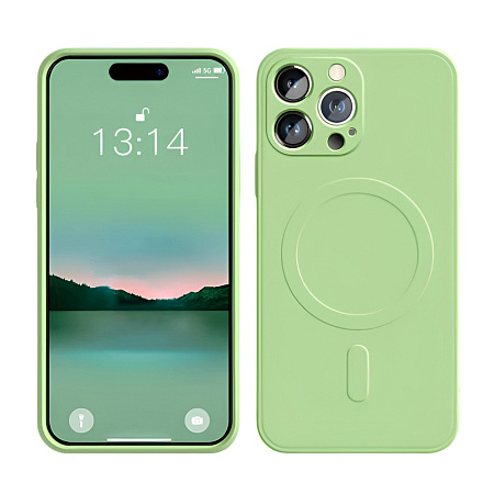 WOO Case Liquid Silicone Magsafe Iphone 16 Pro, Green